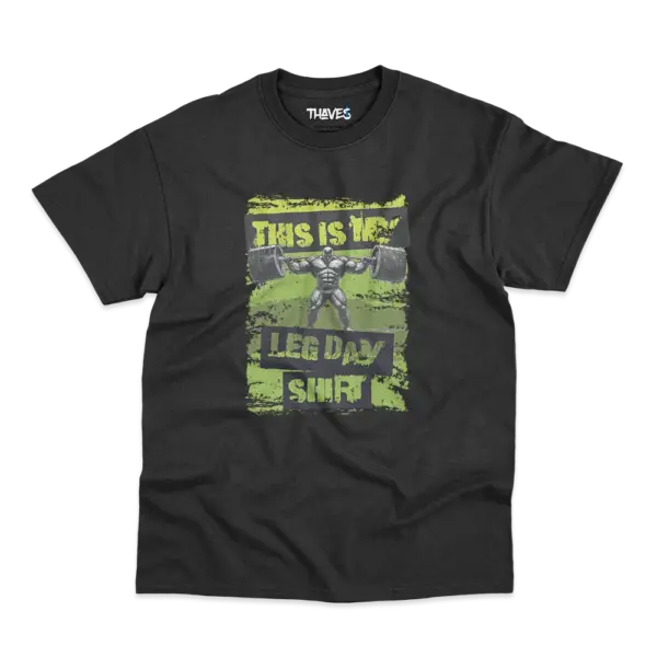 T-Shirt_ Bodybuilding_ Black_ Leg Day